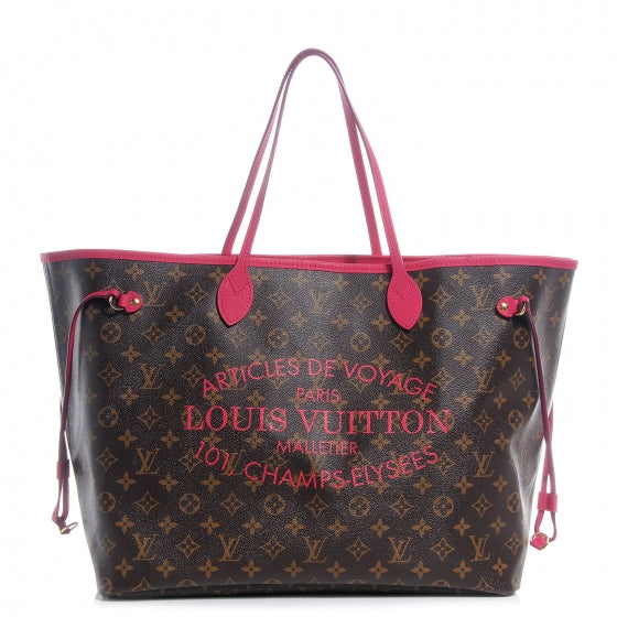 Louis Vuitton Monogram Articles de Voyage Ikat Neverfull GM Rose Indien 1 of 7