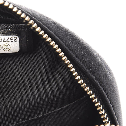 Chanel Lambskin Quilted Studded Round Clutch With Chain Black 7 of 12