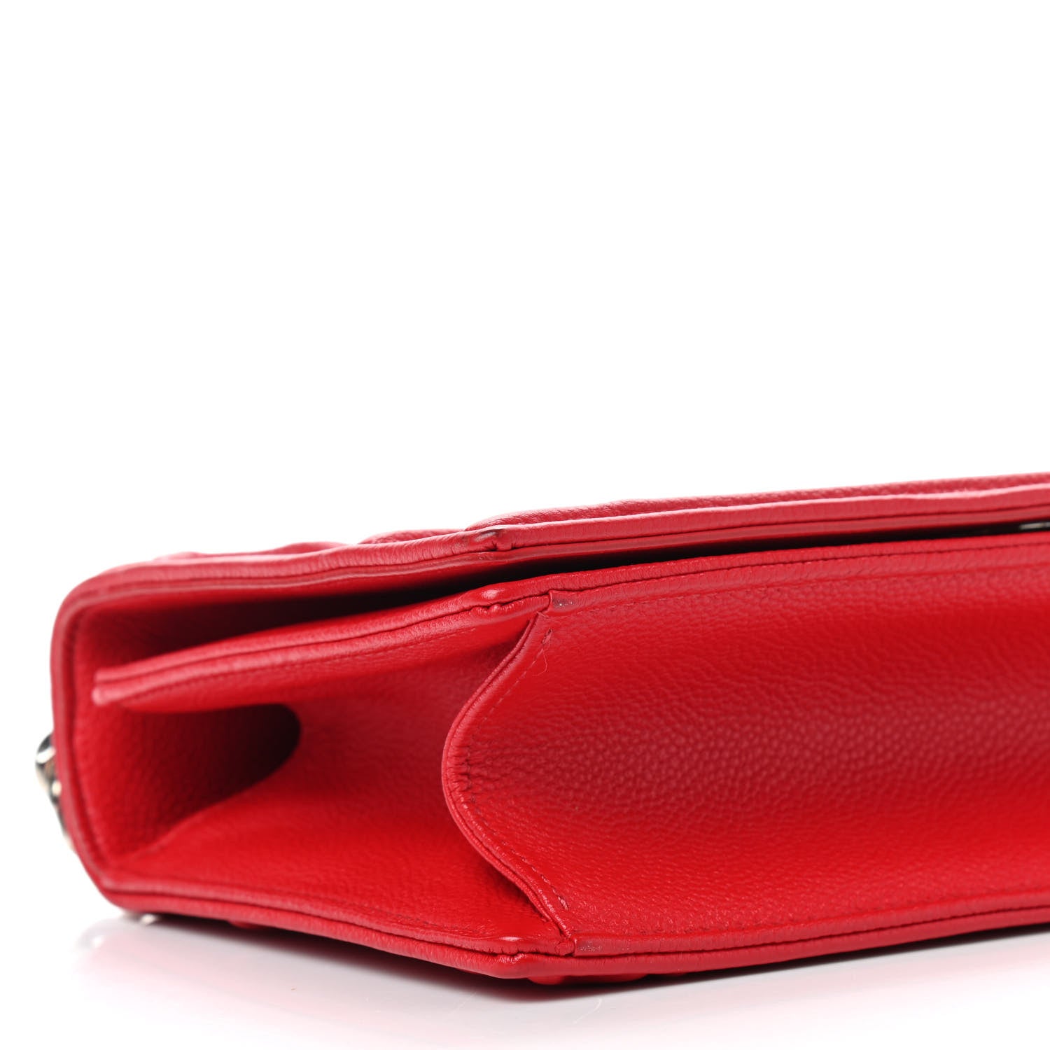 Christian Dior Grained Calfskin Small Diorama Flap Bag Red 10 of 11