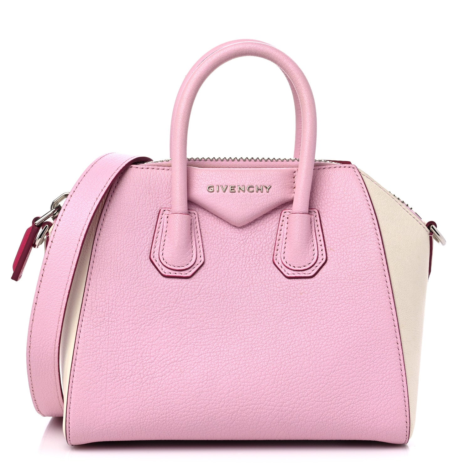 Givenchy Sugar Goatskin Mini Tri-Color Antigona Bright Pink White Fuchsia 1 of 10
