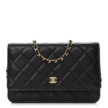 Chanel Caviar Quilted Wallet On Chain WOC Black 1 of 11