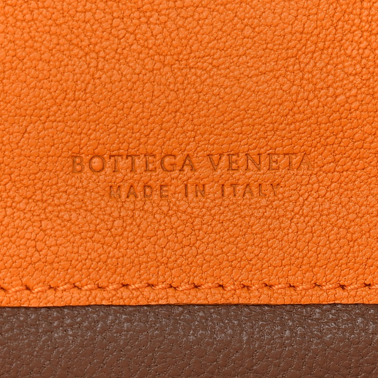 Nappa Intrecciato Flap Wallet Tangerine