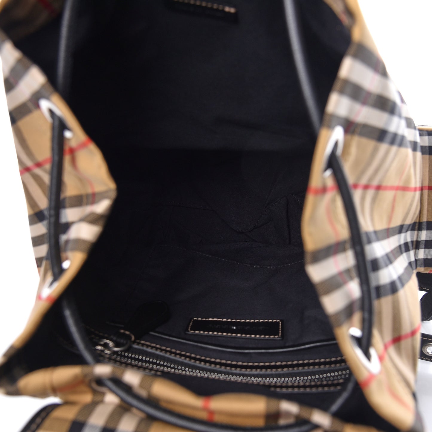 Nylon Vintage Check Medium Rucksack Backpack Antique Yellow