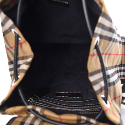 Burberry Nylon Vintage Check Medium Rucksack Backpack Antique Yellow 5 of 13