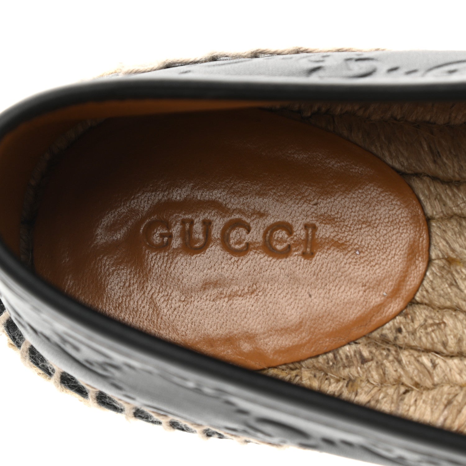 Gucci Guccissima Signature Espadrilles 37.5 Black 7 of 9