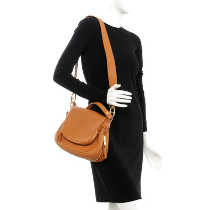 Tom Ford Pebbled Calfskin Medium Jennifer Whiskey 2 of 8