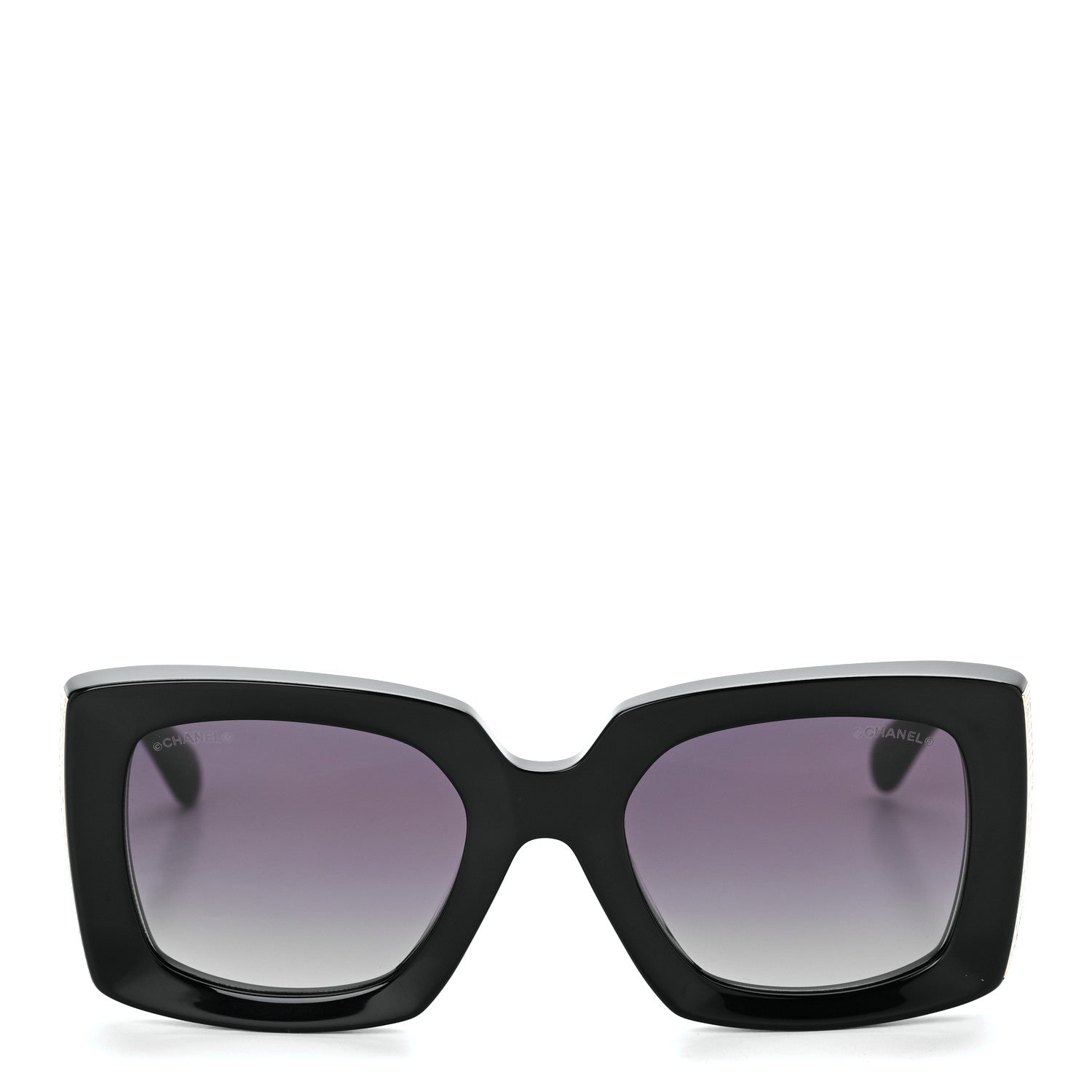 Chanel Acetate Rectangle Sunglasses 5435 Black 2 of 7