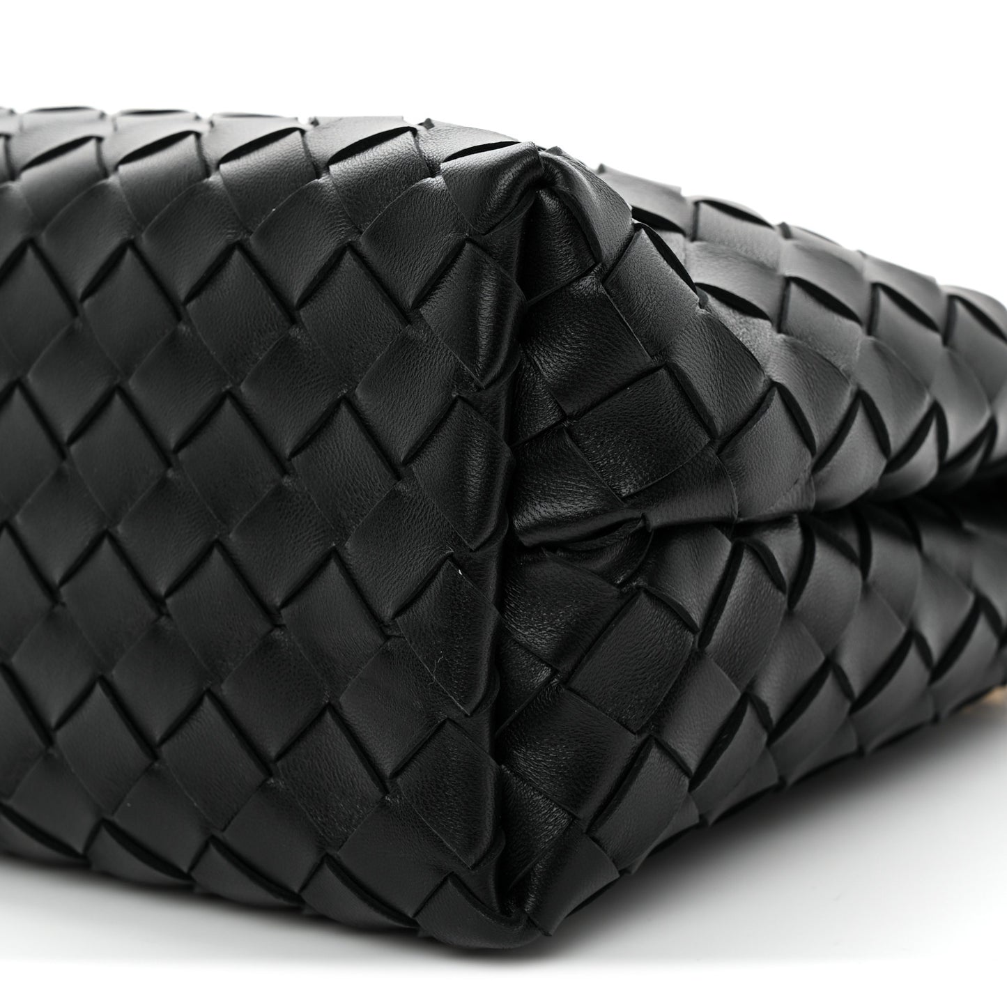 Nappa Intrecciato Small Andiamo With Chain Shoulder Bag Black Black