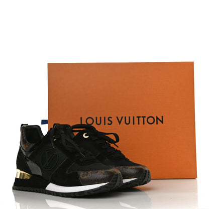 Louis Vuitton Suede Monogram Run Away Sneakers 37.5 Black 10 of 10