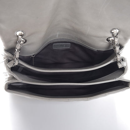 Chanel Lambskin Quilted Maxi 3 Flap Bag Grey 5 of 18