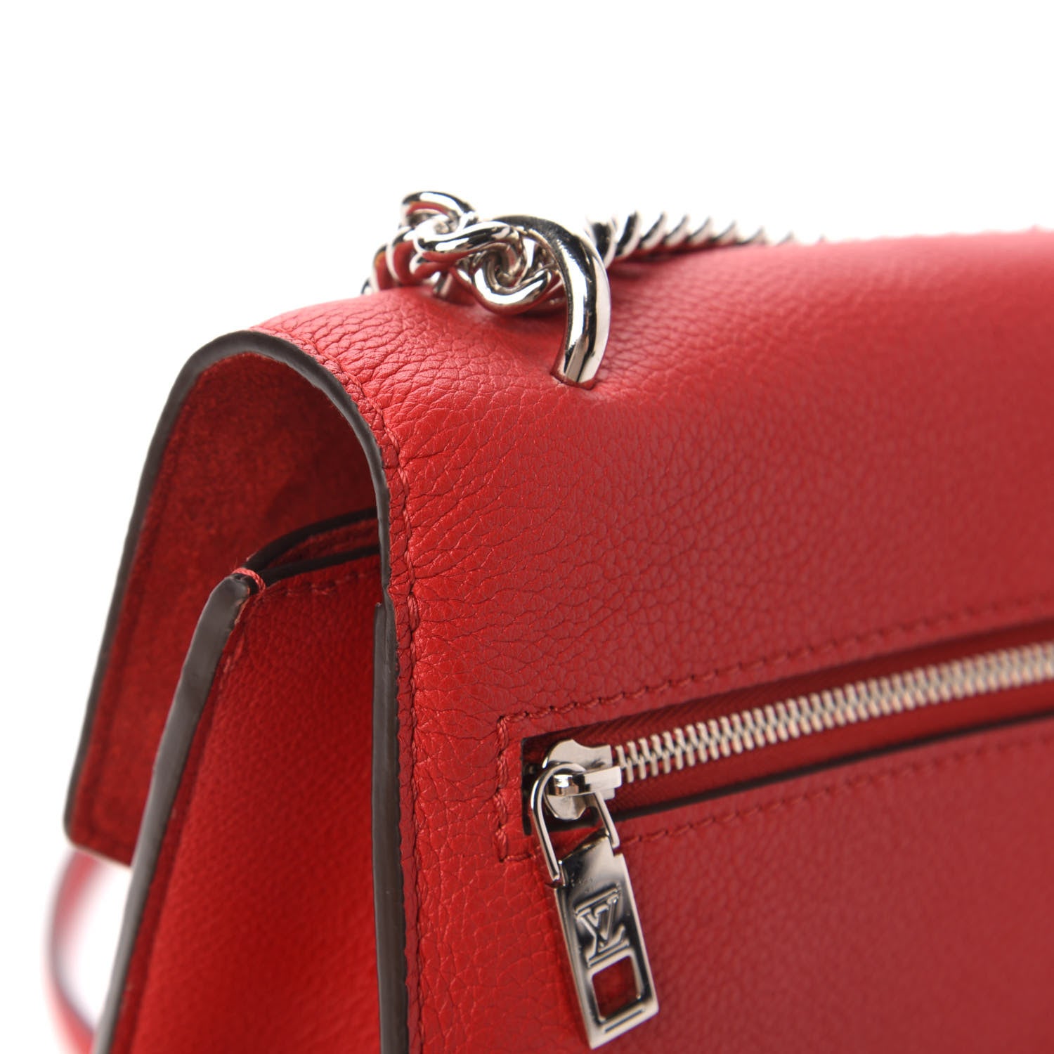 Louis Vuitton Soft Calfskin Mylockme Chain Bag BB Rubis 11 of 12