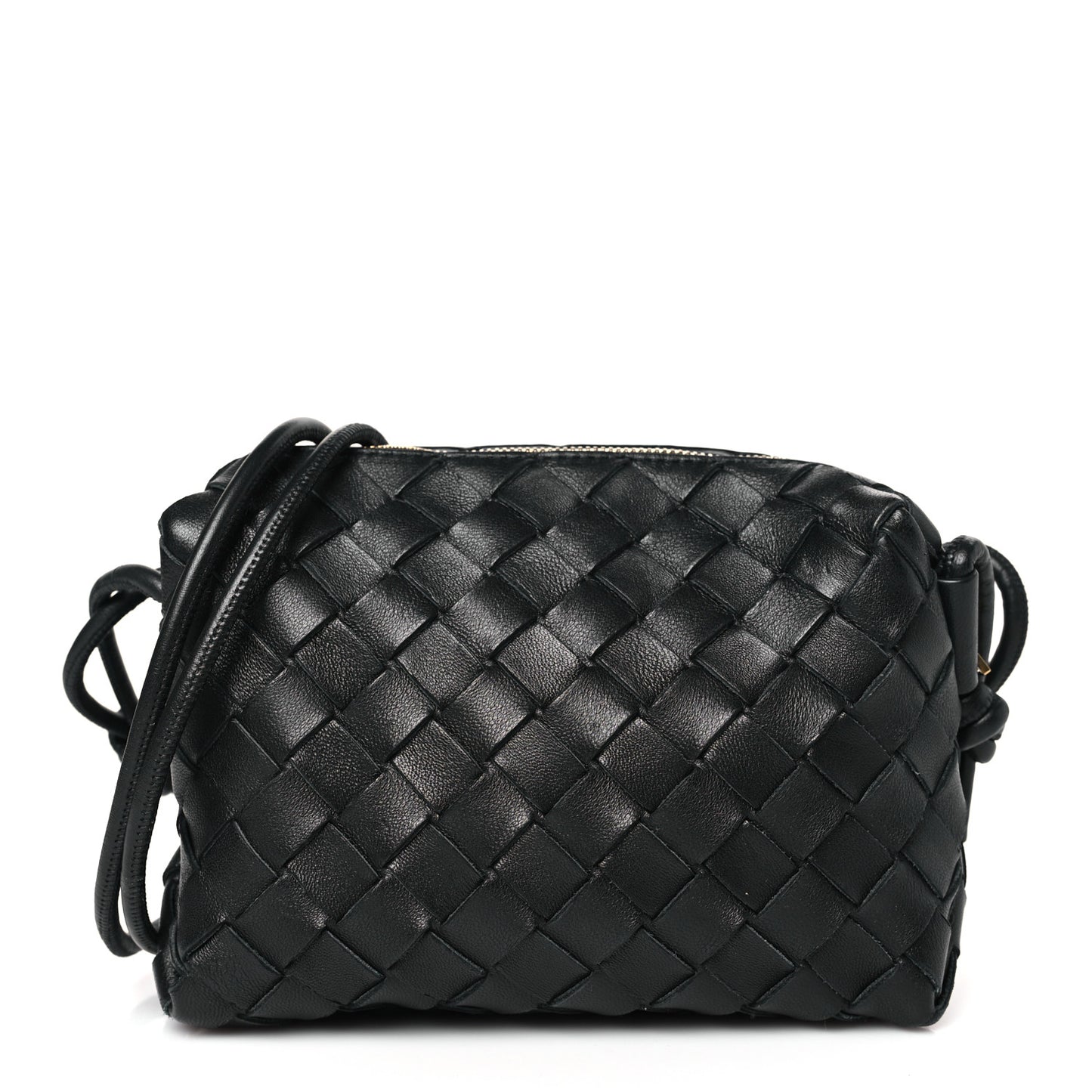 Nappa Intrecciato Mini Loop Camera Bag Black