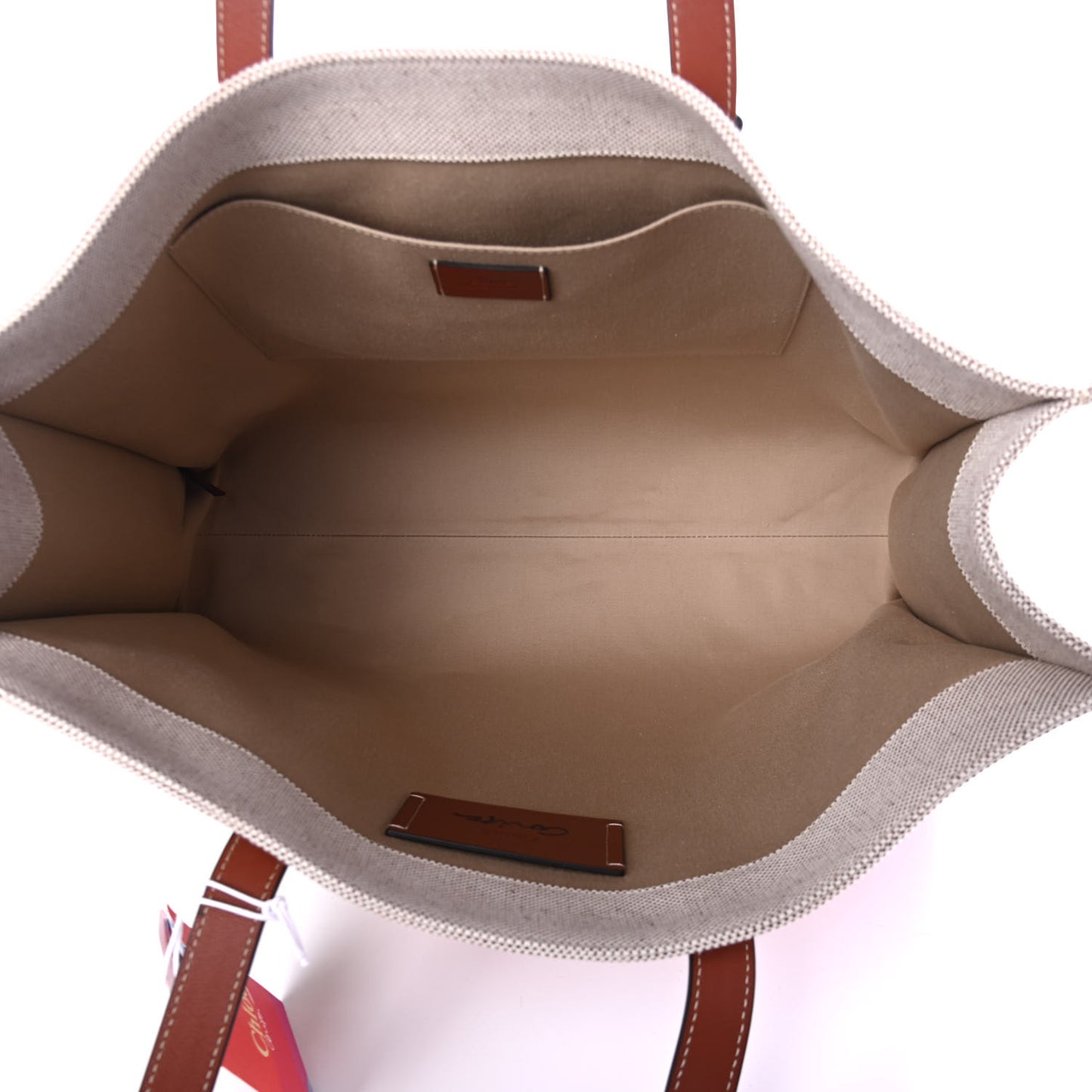 Cotton Calfskin Large Corita Kent Tote Sepia Brown