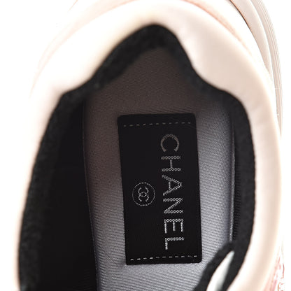Chanel Nylon Lambskin Suede Calfskin CC Sneakers 39 Pink 7 of 8