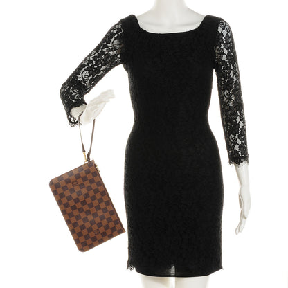 Louis Vuitton Damier Ebene Neverfull MM GM Pochette 2 of 8