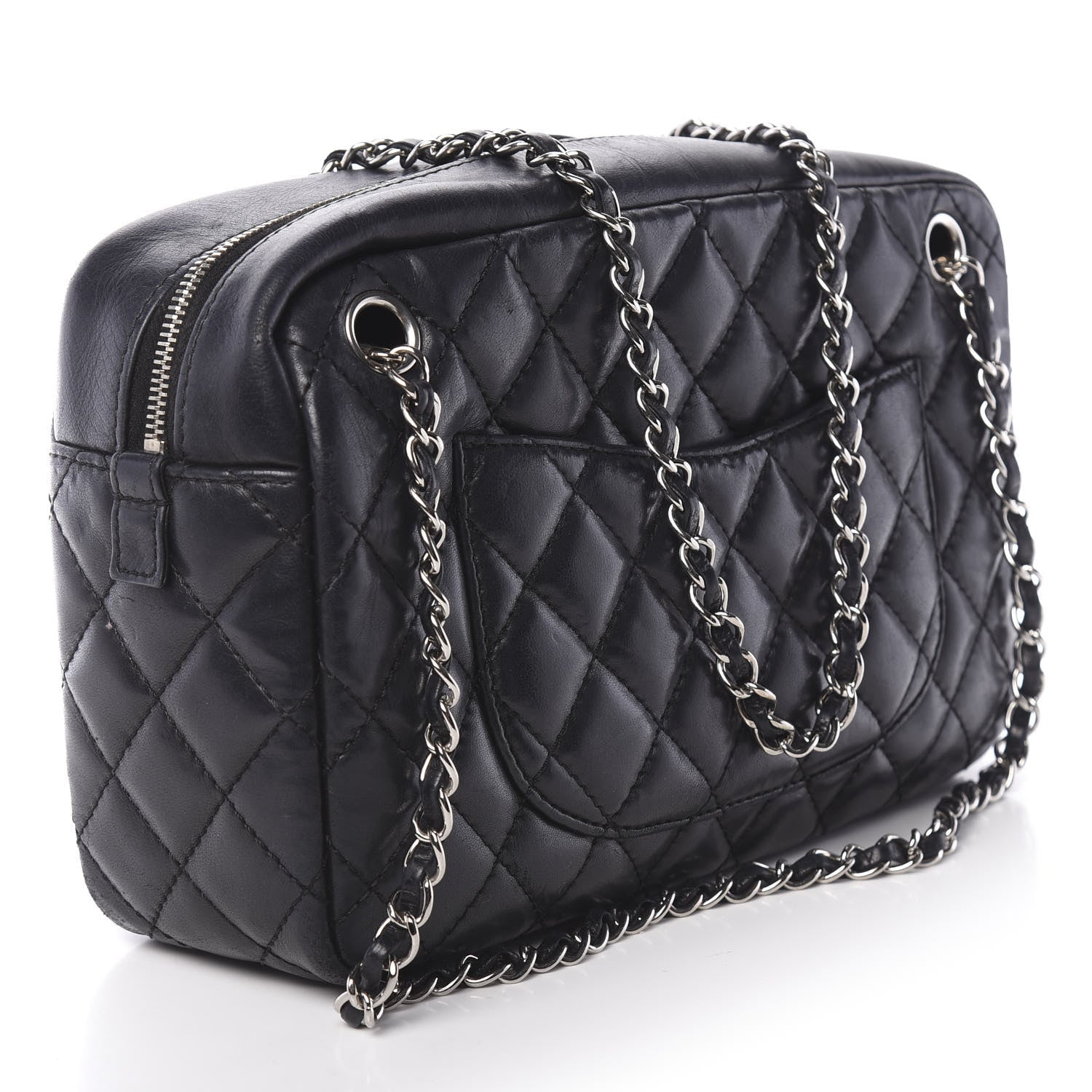 Chanel Lambskin Quilted Medium Camera Case Black 2 of 17