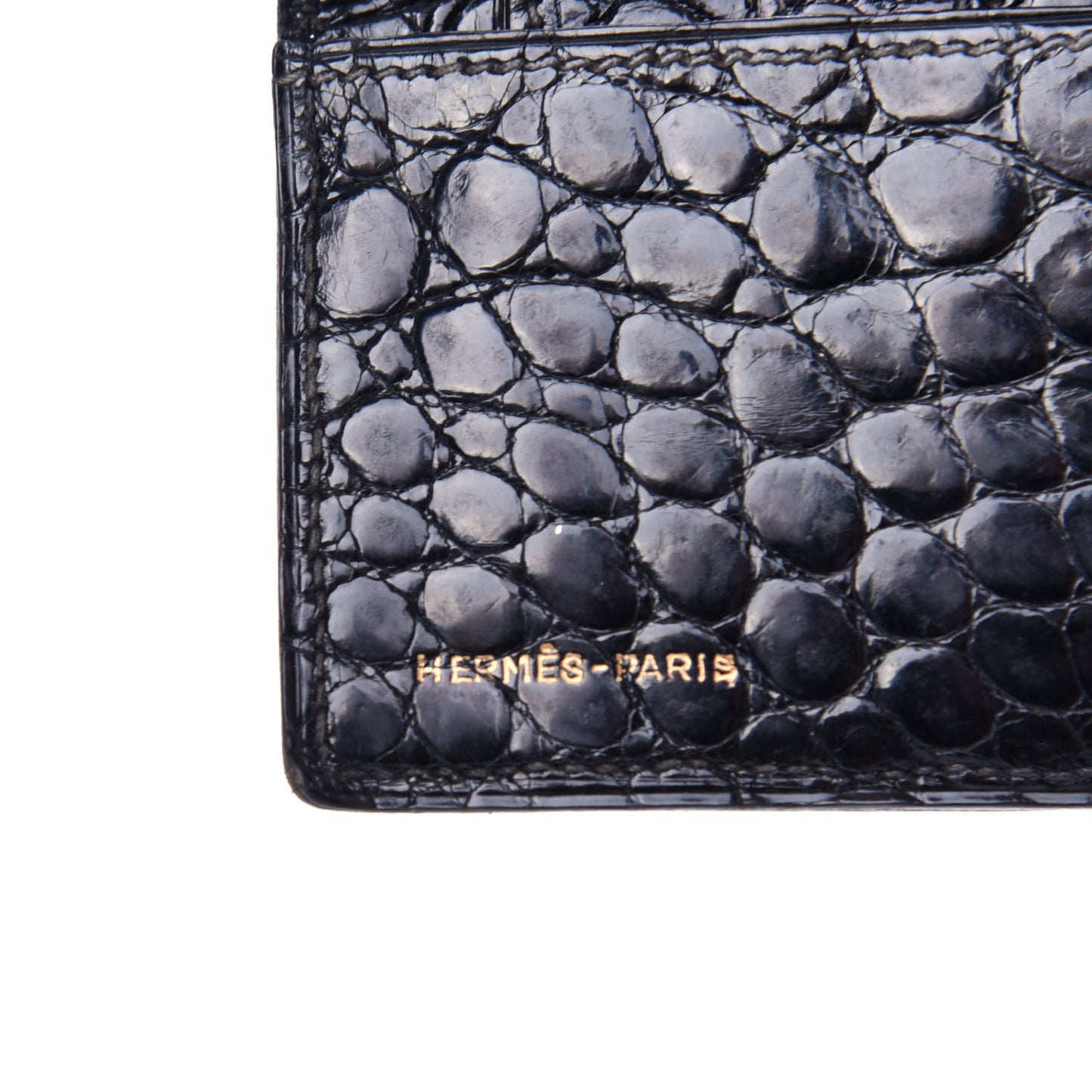 Shiny Alligator Wallet Black