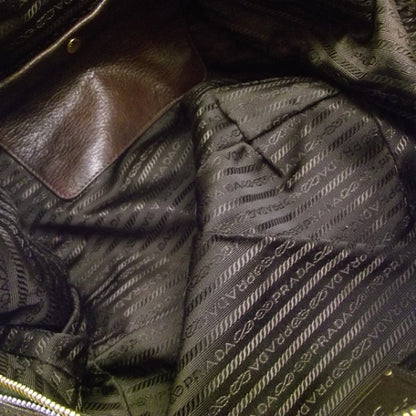 Prada Deerskin Tamponato Hobo Brown 6 of 11