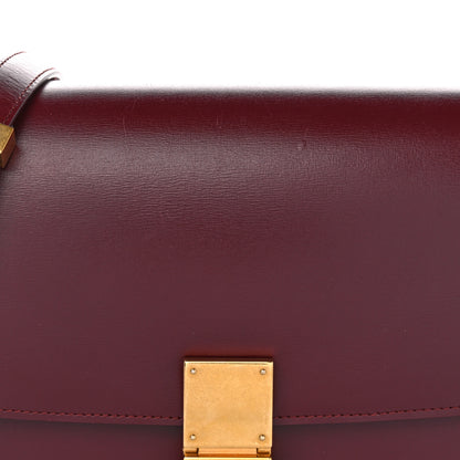 Celine Liege Calfskin Medium Classic Box Flap Bag Burgundy 8 of 15