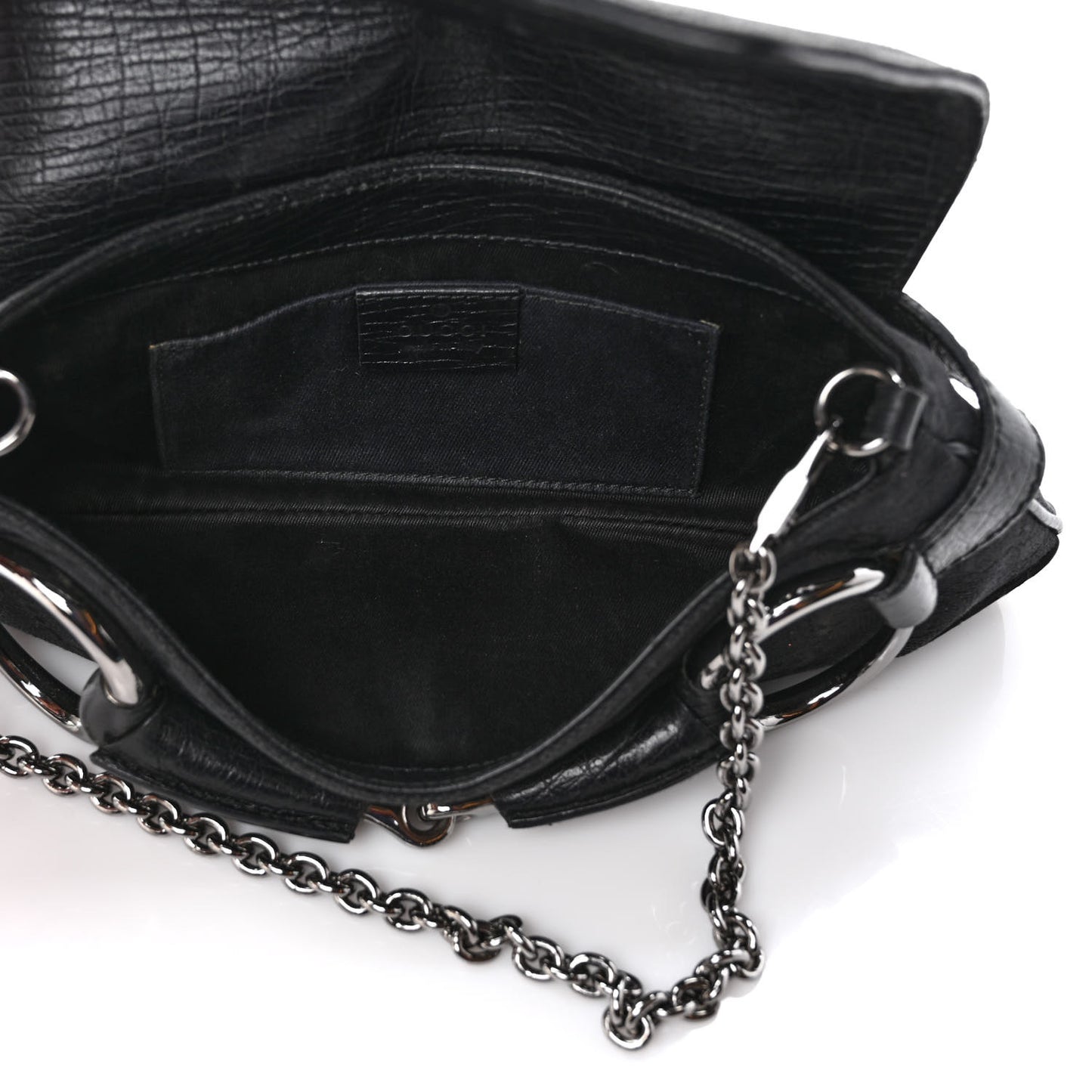 Monogram Horsebit Chain Clutch Black
