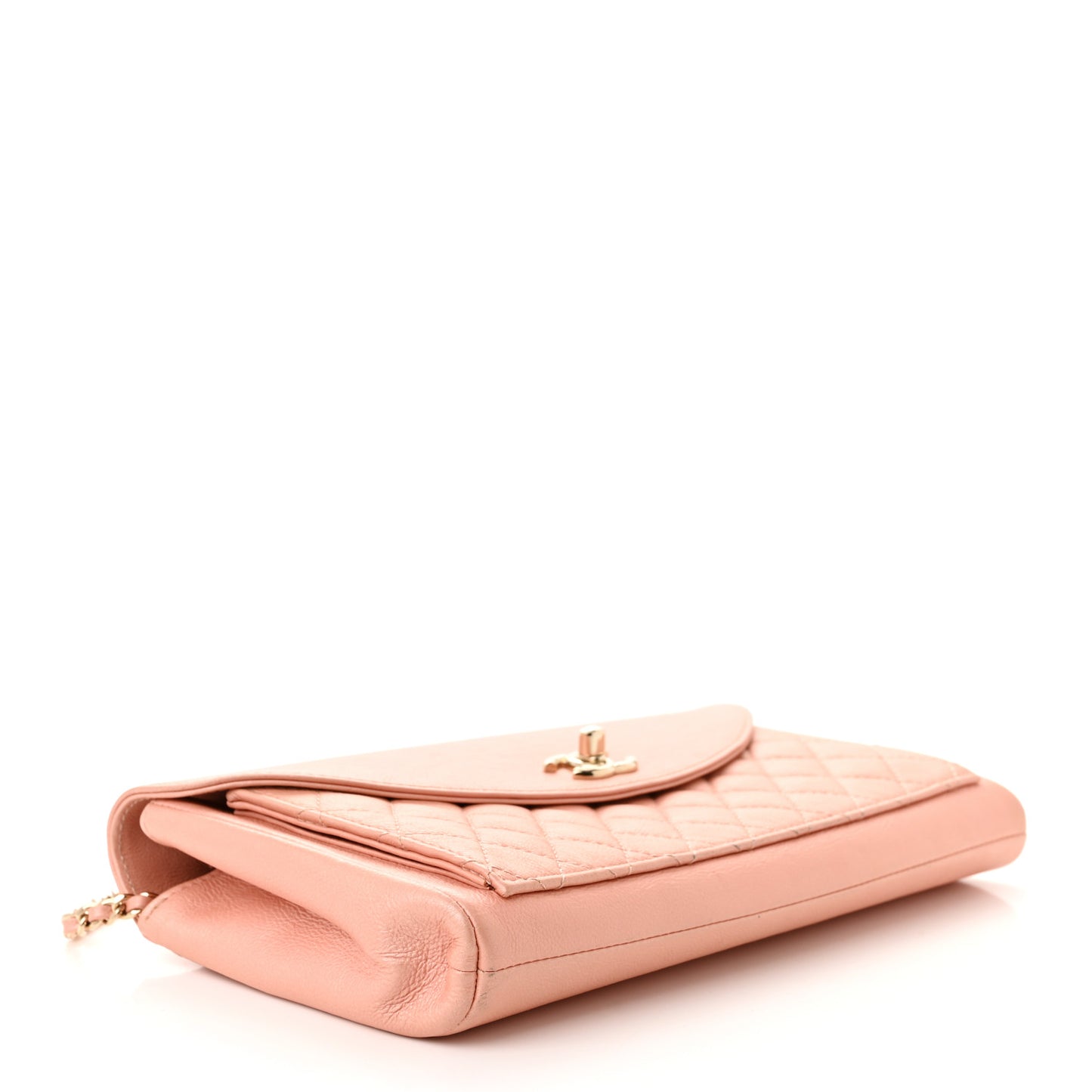 Iridescent Calfskin Smart Pocket Flap Bag Pink