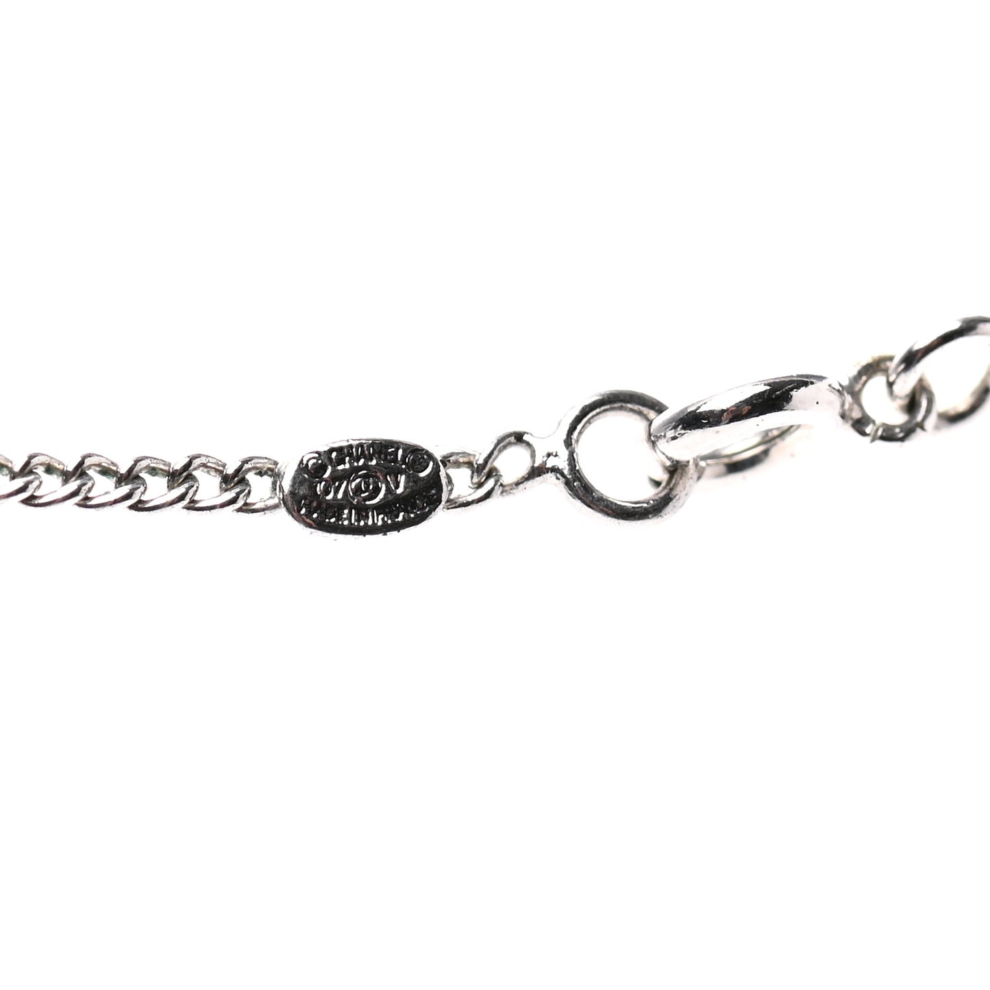 Crystal CC Necklace Silver