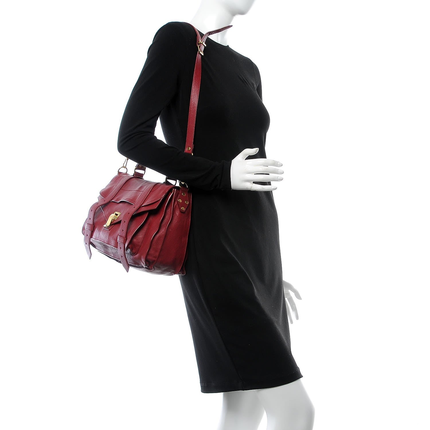 Proenza Schouler Lambskin Medium PS1 Satchel Chianti 2 of 10