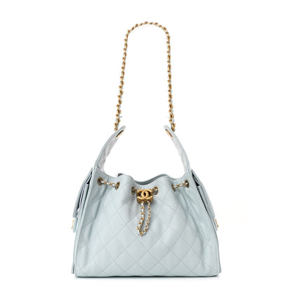 Chanel Caviar Quilted Small Chanel 25 Handbag Light Blue 1 of 11