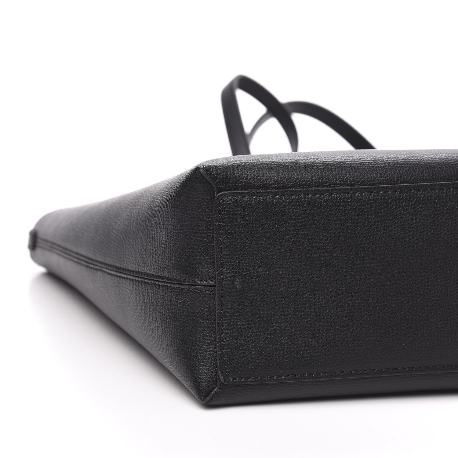 Burberry Grainy Calfskin Haymarket Check Medium Reversible Tote Black 11 of 14
