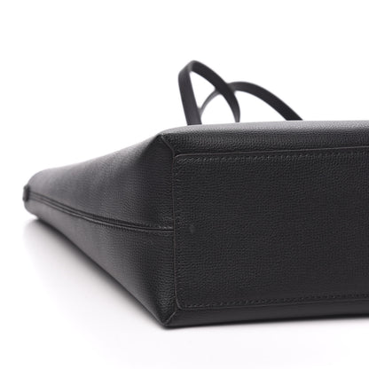 Burberry Grainy Calfskin Haymarket Check Medium Reversible Tote Black 11 of 14