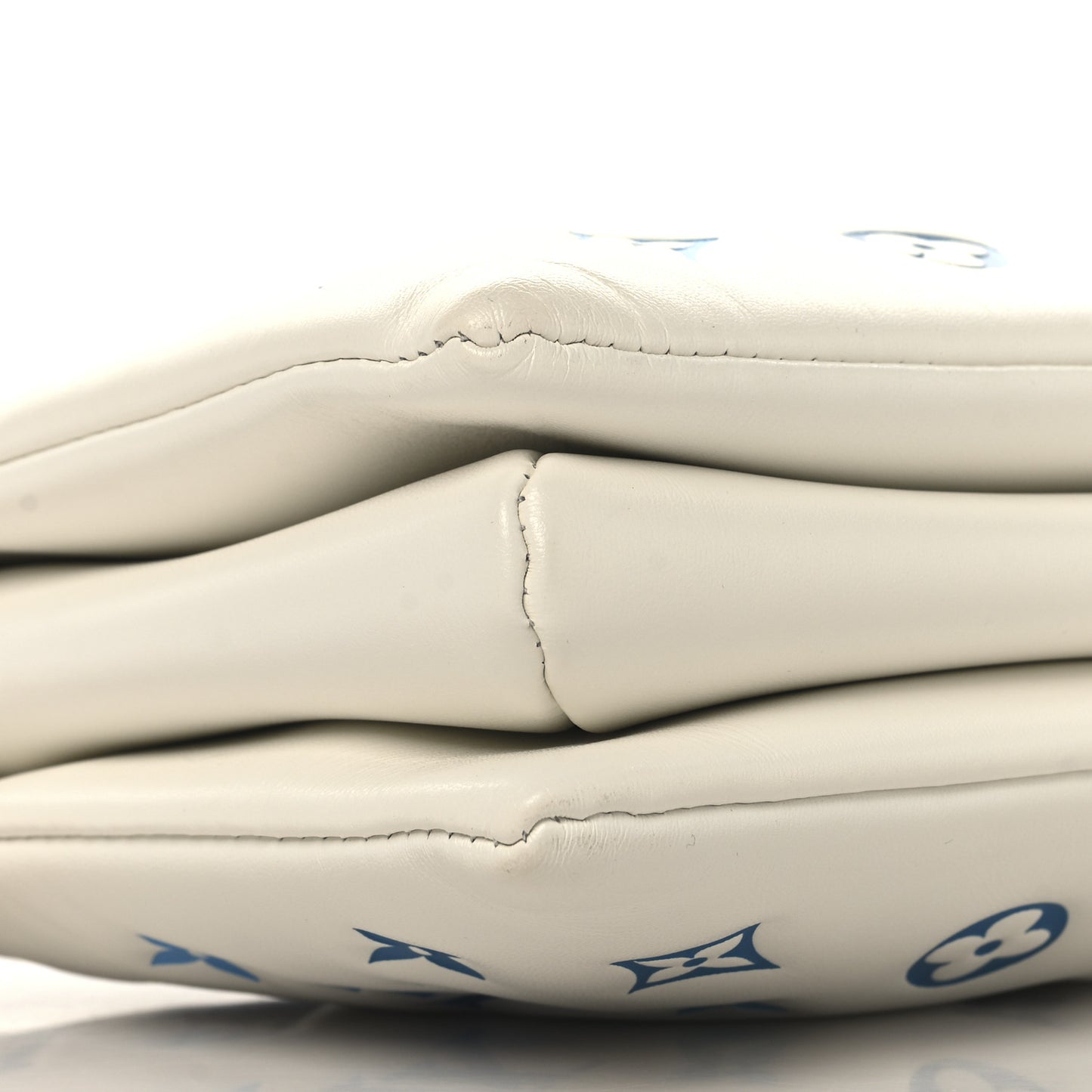 Lambskin Embossed Monogram Tricolor By The Pool Coussin PM White Blue
