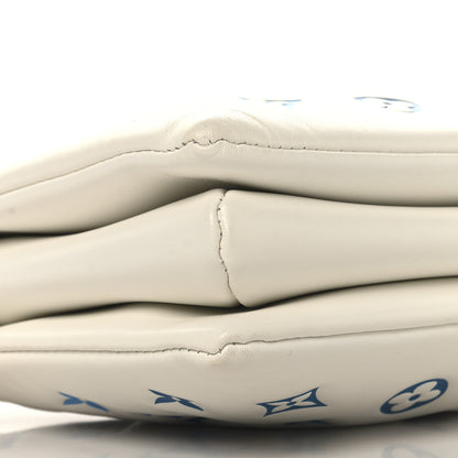 Louis Vuitton Lambskin Embossed Monogram Tricolor By The Pool Coussin PM White Blue 9 of 10