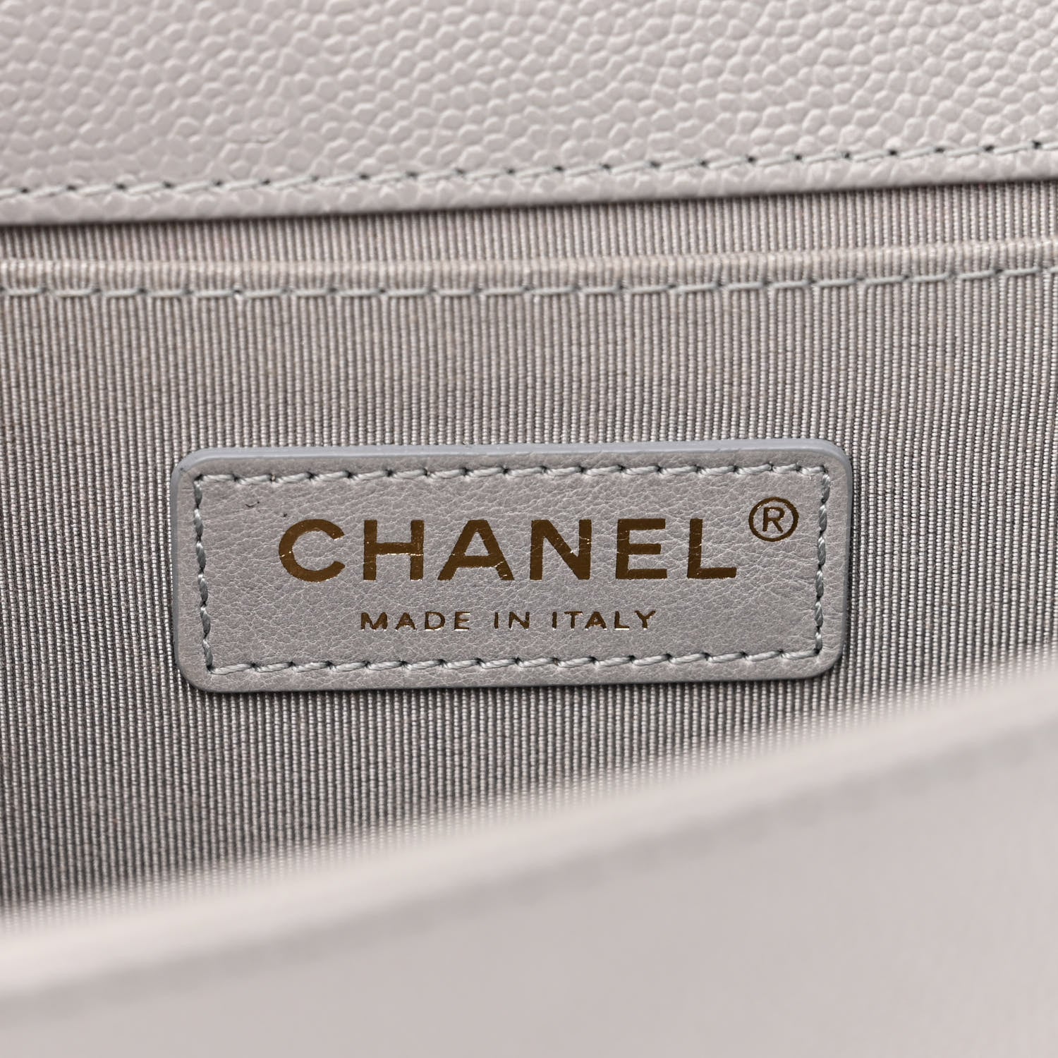 Chanel Caviar Quilted Medium Boy Flap Light Grey 6 of 11