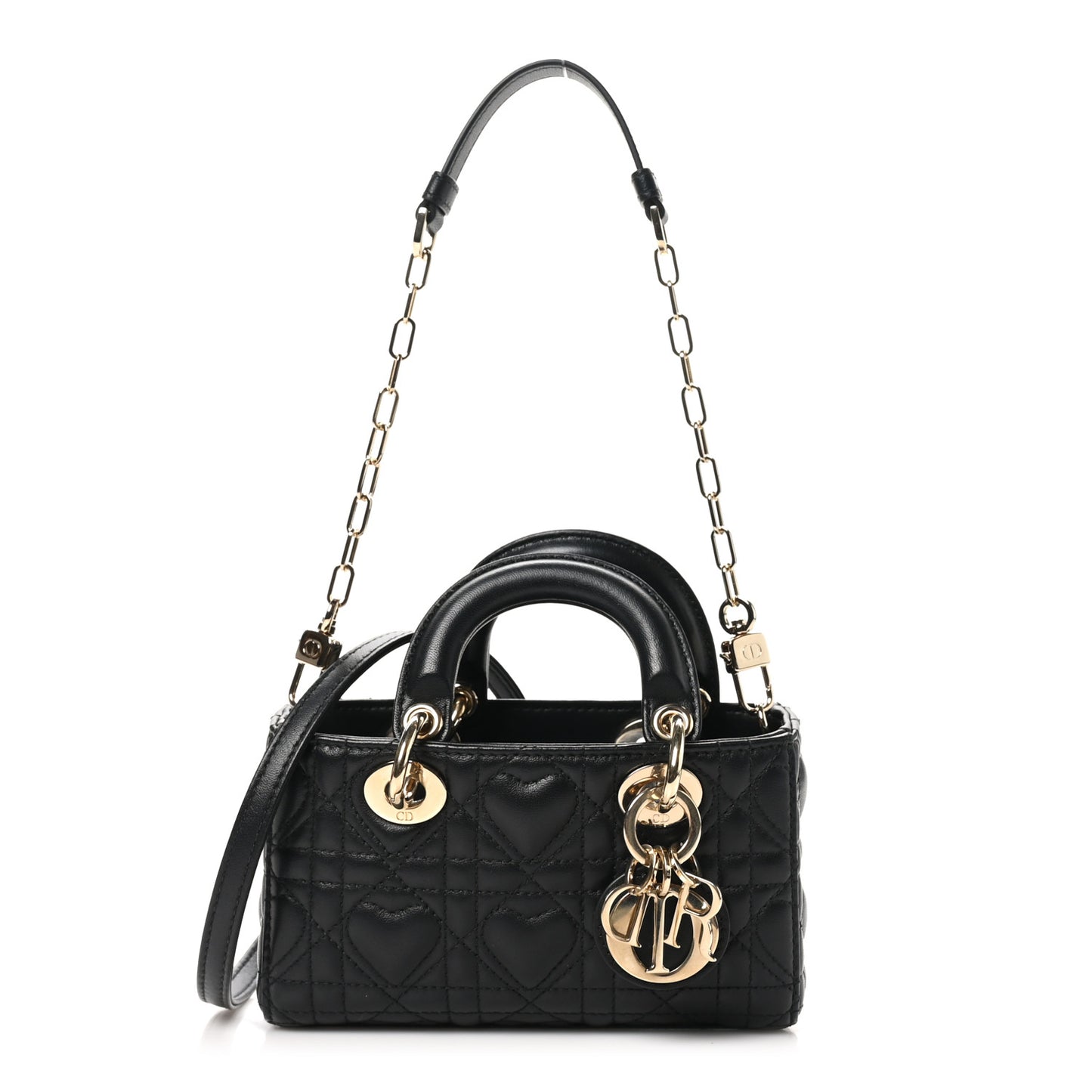 Lambskin Cannage Dioramour Micro Lady D-Joy Black