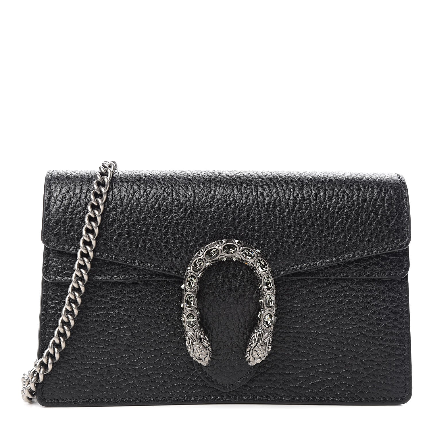 Gucci Calfskin Super Mini Dionysus Shoulder Bag Black 1 of 9