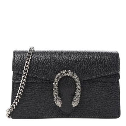 Gucci Calfskin Super Mini Dionysus Shoulder Bag Black 1 of 9
