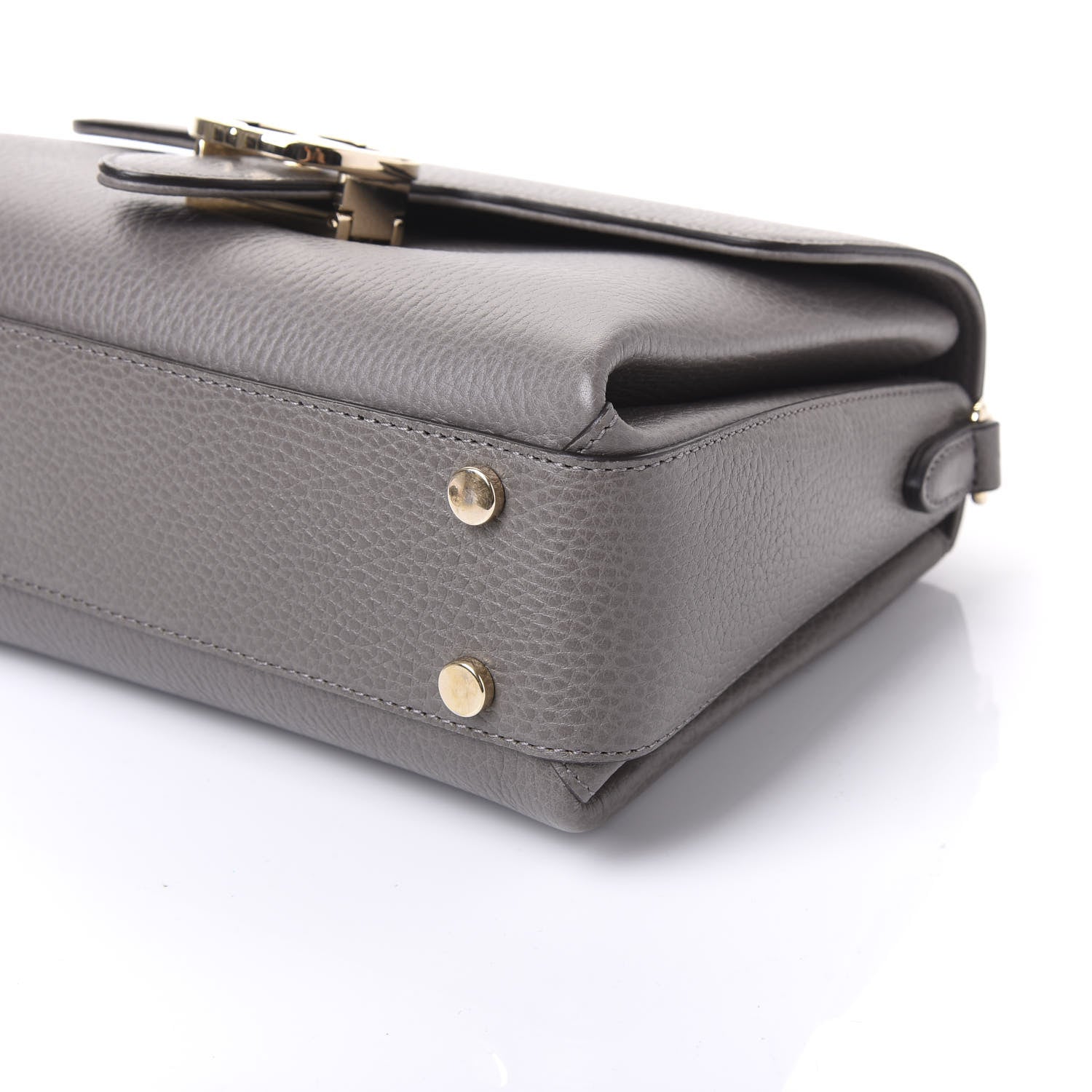 Gucci Dollar Calfskin Interlocking G Top Handle Shoulder Bag Loess 6 of 10