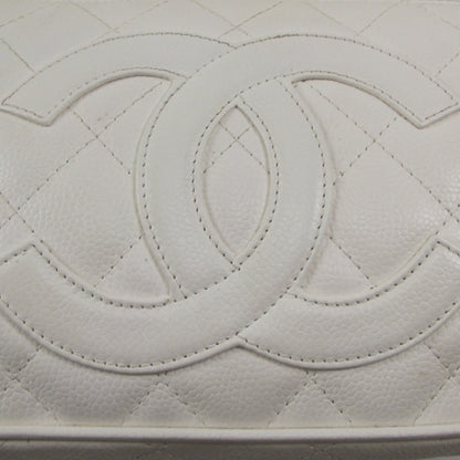 Chanel Caviar Quilted Pochette White 7 of 11