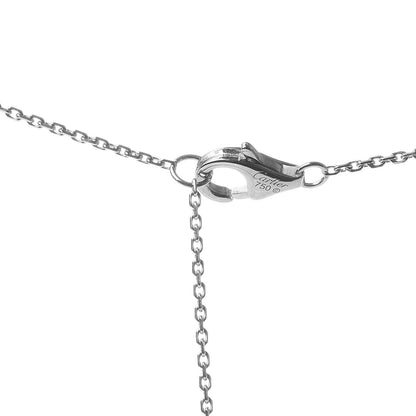 Cartier 18K White Gold Black Ceramic Diamond Trinity Pendant Necklace 6 of 7