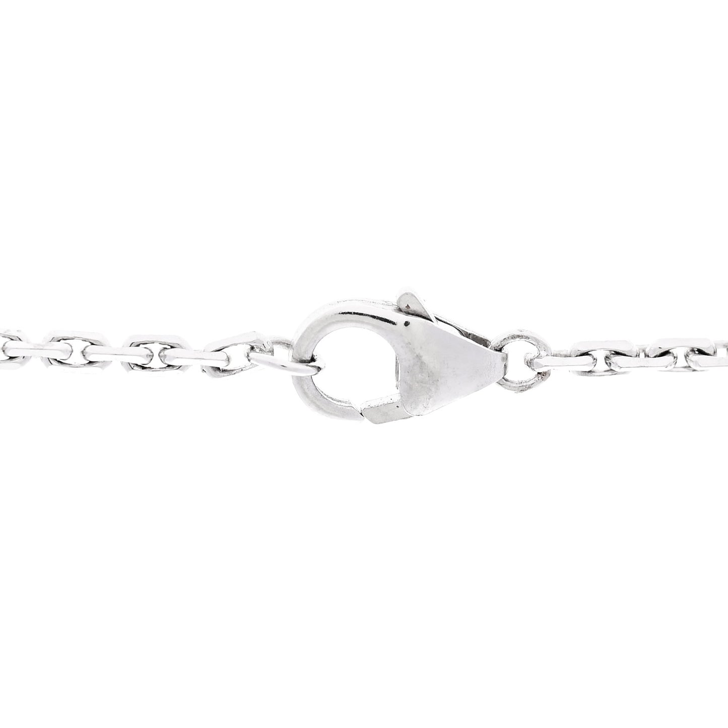 18K White Gold 6 Diamonds LOVE Pendant Necklace