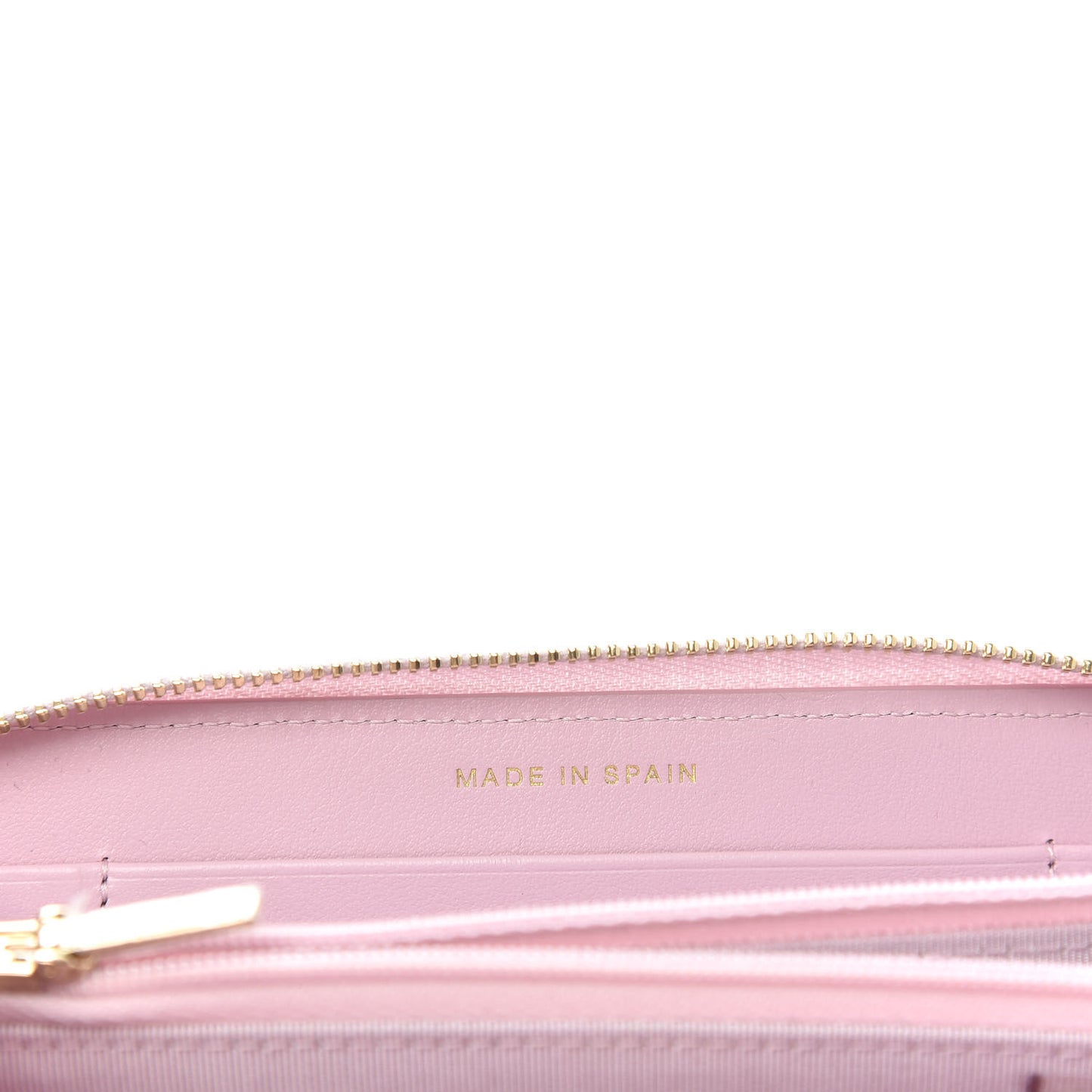 Caviar Quilted Small Gusset Zip Around Wallet Pink