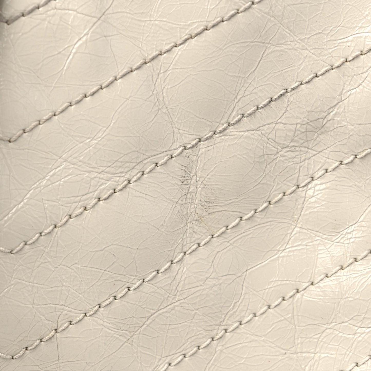 Crinkled Calfskin Matelasse Monogram Medium Niki Shopper Tote Crema Soft