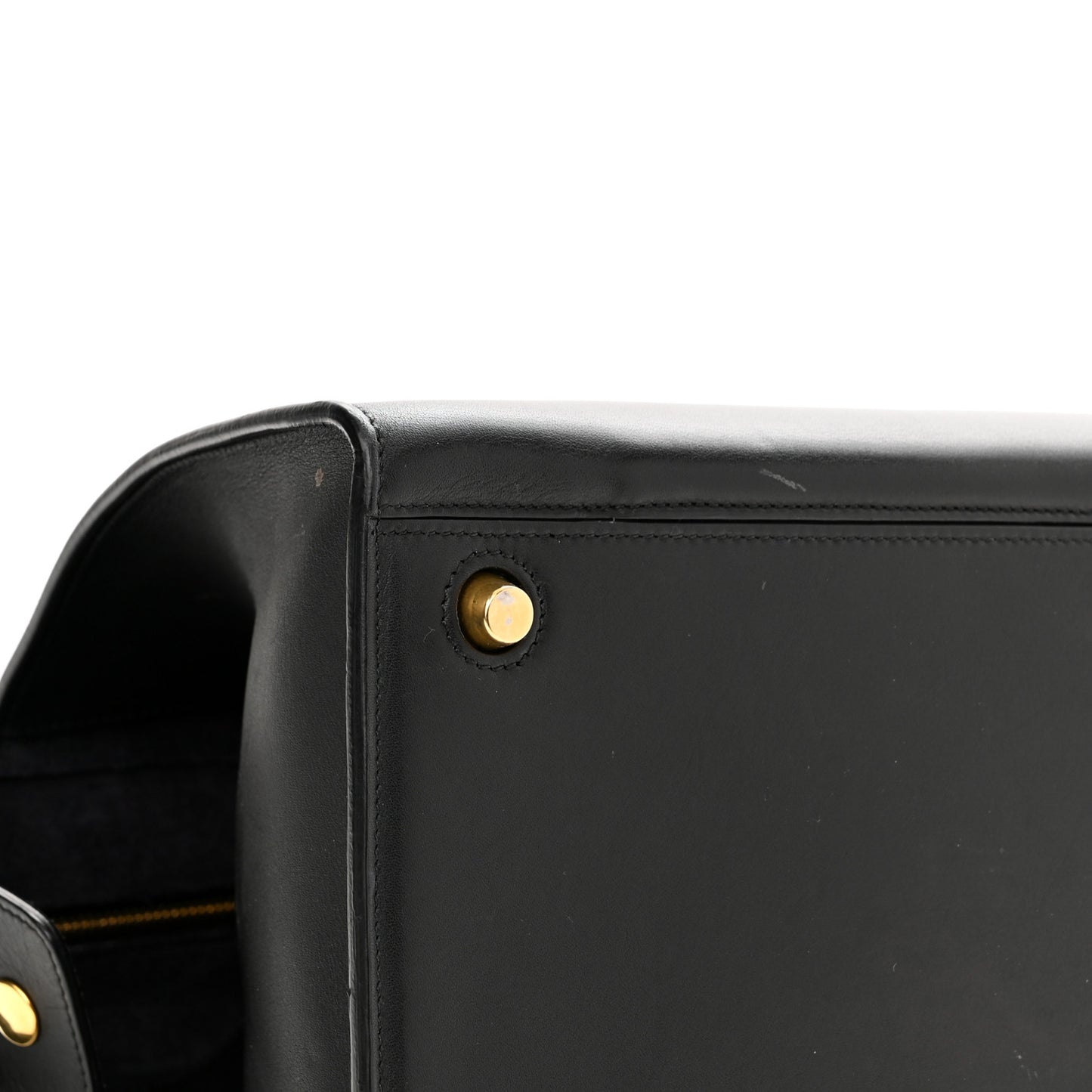 Smooth Calfskin Small Ring Bag Black