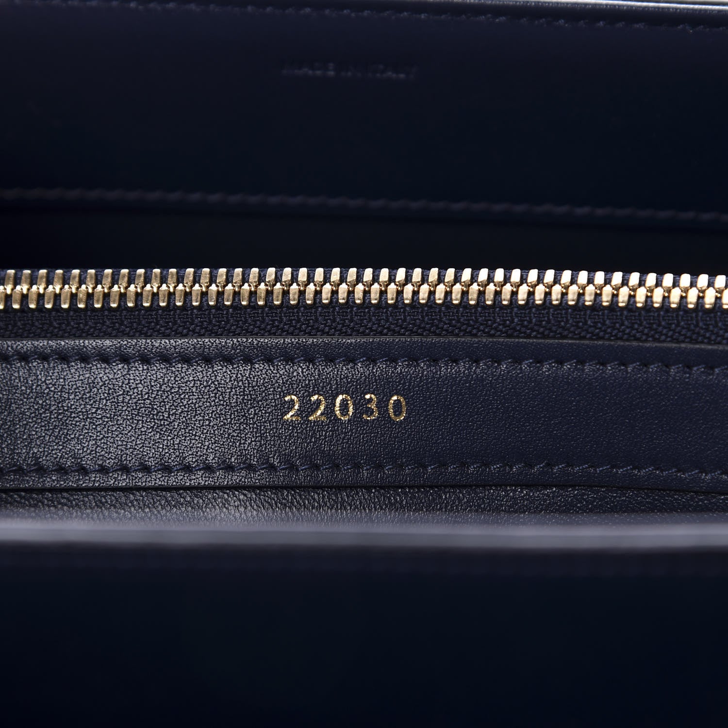 Celine Satinated Calfskin Medium 16 Top Handle Bag Midnight 9 of 11