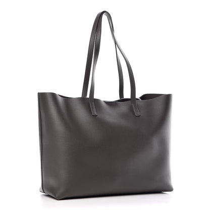 Saint Laurent Calfskin Large Shopping Tote Coal 4 of 9