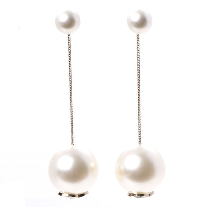 Chanel Pearl CC Drop Earrings Gold 1 of 6