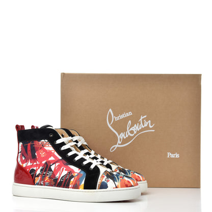 Christian Louboutin Patent Veau Velours Mens Louis Spikes Orlato T End Flat Sneakers 43.5 Multicolor 15 of 15