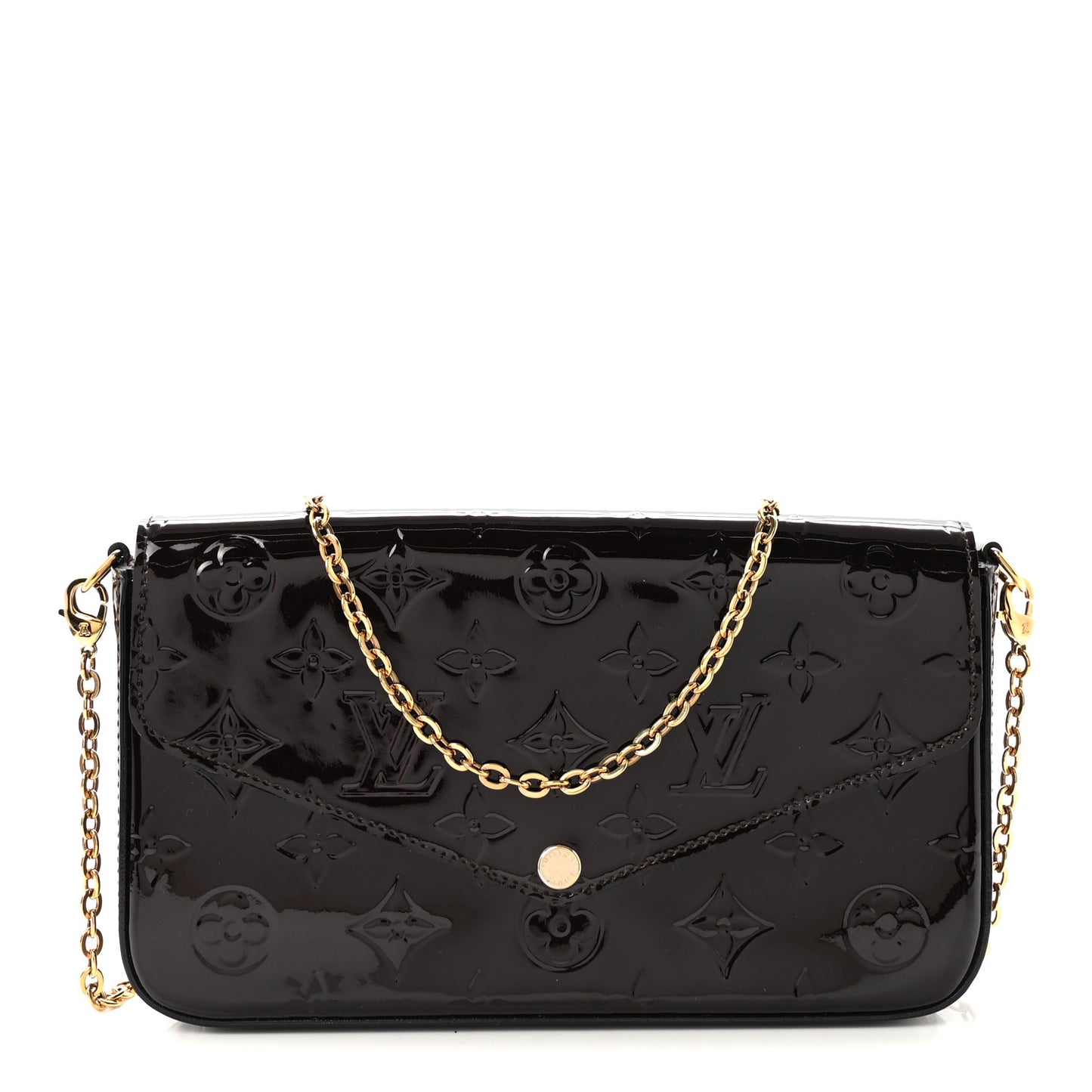 Vernis Pochette Felicie Chain Wallet Amarante