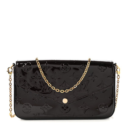 Louis Vuitton Vernis Pochette Felicie Chain Wallet Amarante 1 of 10
