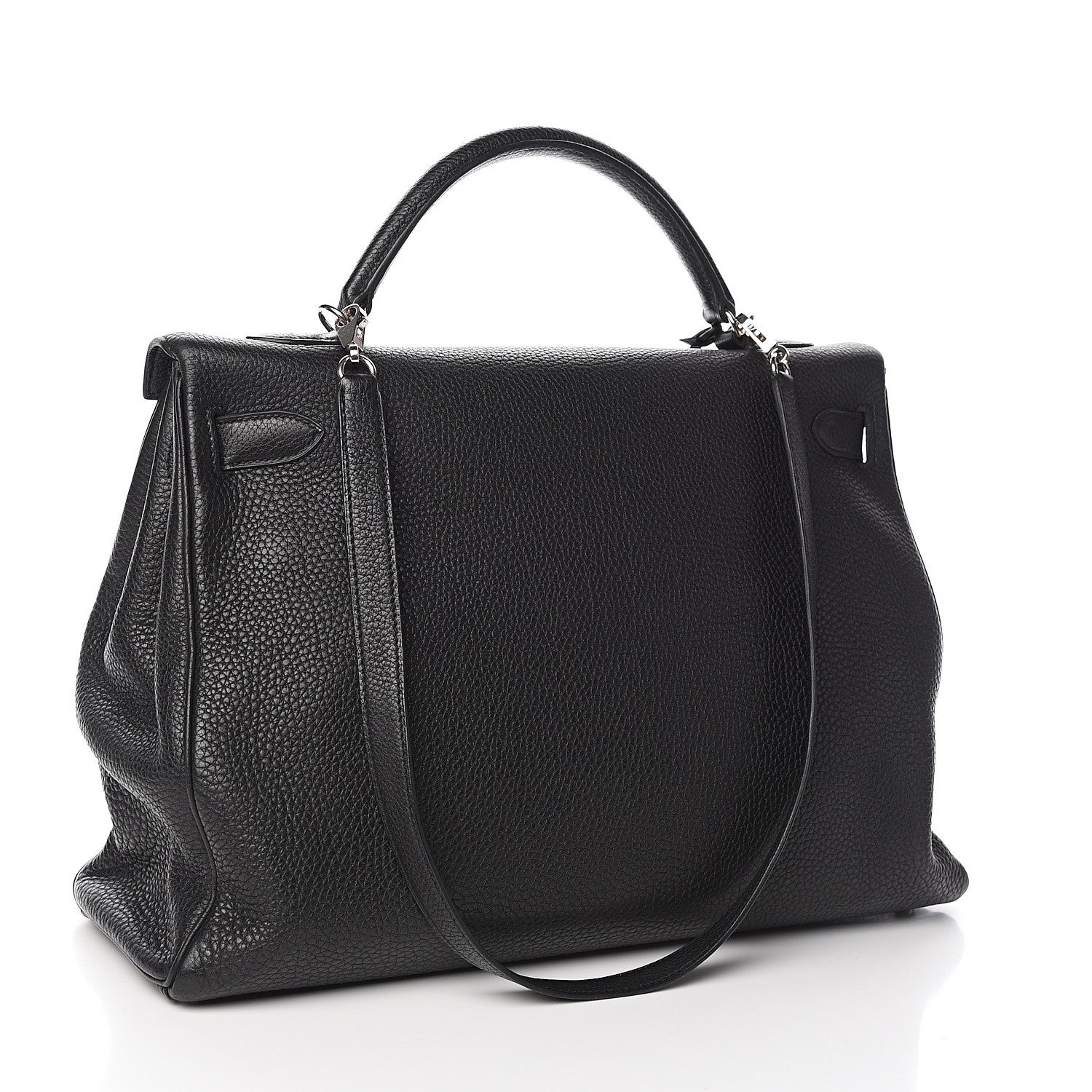 Hermes Taurillon Clemence Retourne Kelly 40 Black 3 of 34